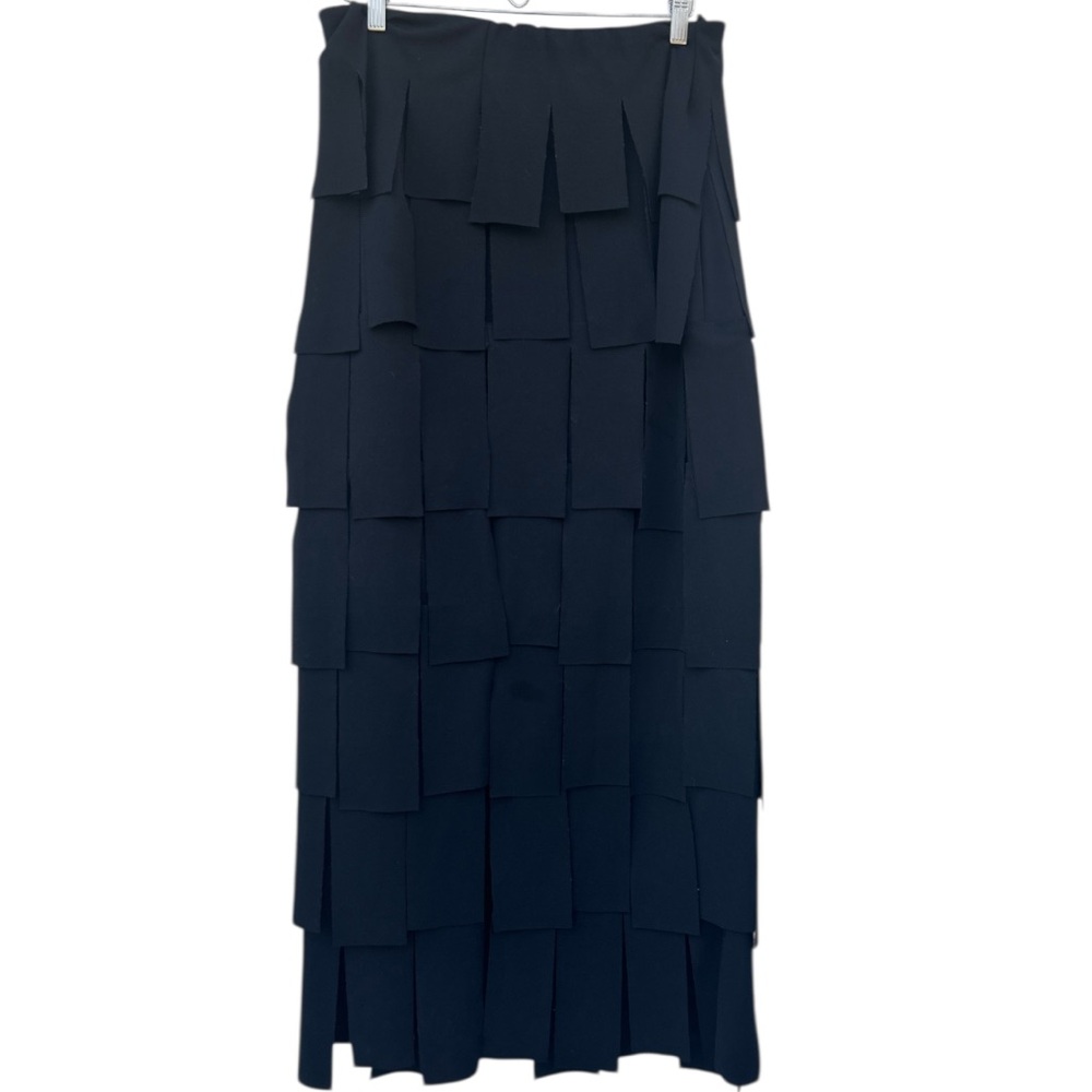Whimsigoth layered dark Mori maxi skirt L